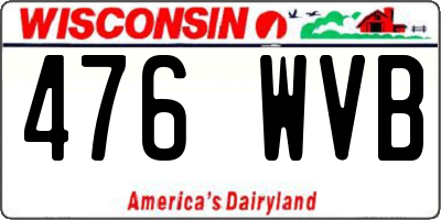 WI license plate 476WVB