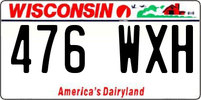WI license plate 476WXH