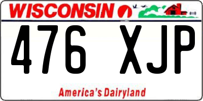 WI license plate 476XJP