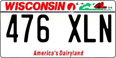 WI license plate 476XLN