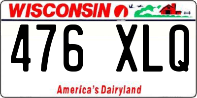 WI license plate 476XLQ