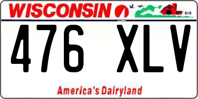 WI license plate 476XLV