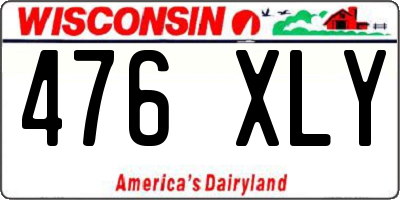 WI license plate 476XLY
