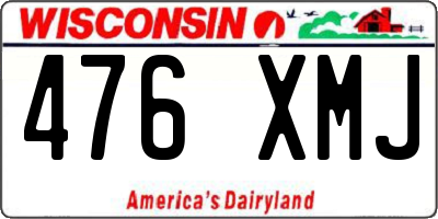 WI license plate 476XMJ