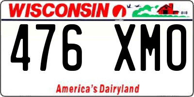 WI license plate 476XMO