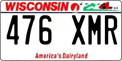 WI license plate 476XMR