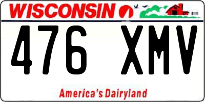 WI license plate 476XMV