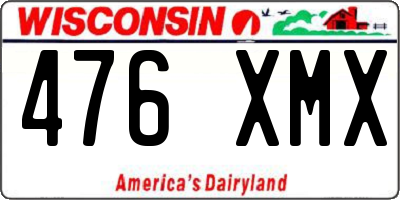 WI license plate 476XMX