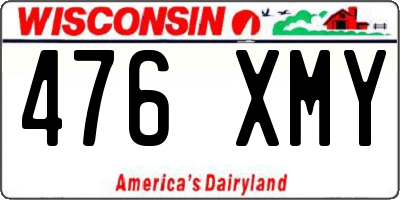 WI license plate 476XMY