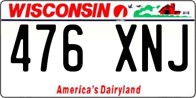 WI license plate 476XNJ