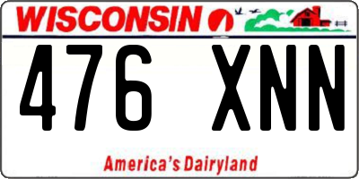 WI license plate 476XNN