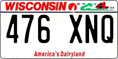 WI license plate 476XNQ