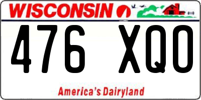 WI license plate 476XQO