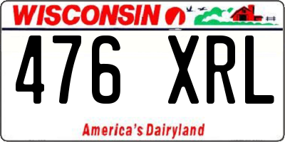 WI license plate 476XRL