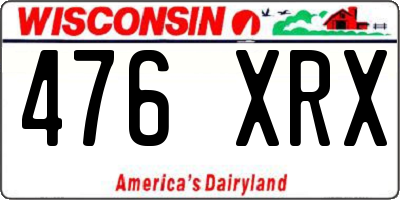 WI license plate 476XRX