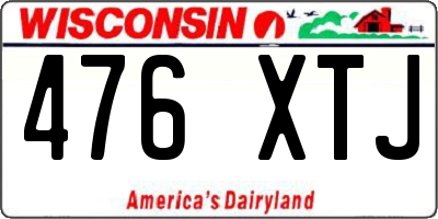 WI license plate 476XTJ