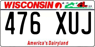 WI license plate 476XUJ