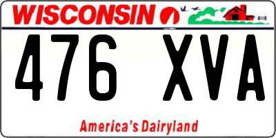 WI license plate 476XVA