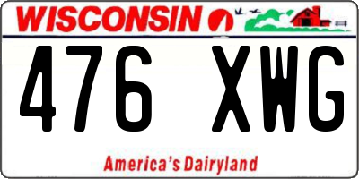 WI license plate 476XWG