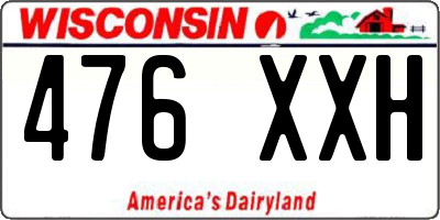 WI license plate 476XXH