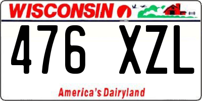 WI license plate 476XZL