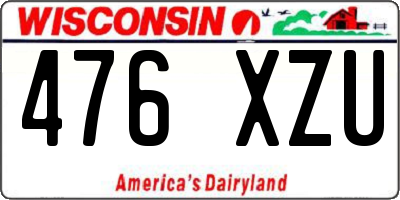 WI license plate 476XZU
