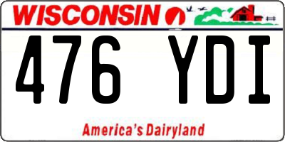 WI license plate 476YDI