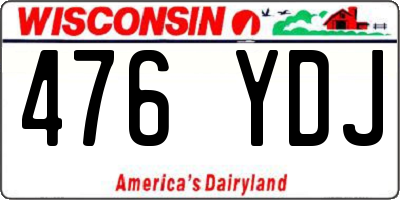 WI license plate 476YDJ