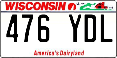 WI license plate 476YDL