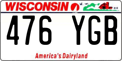 WI license plate 476YGB