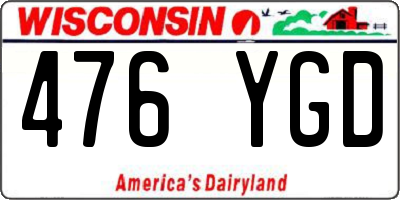 WI license plate 476YGD