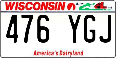 WI license plate 476YGJ