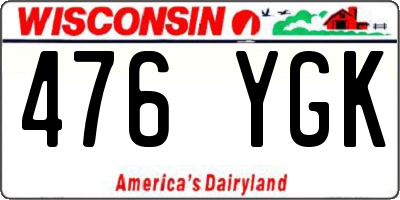 WI license plate 476YGK