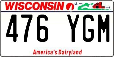 WI license plate 476YGM