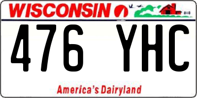 WI license plate 476YHC