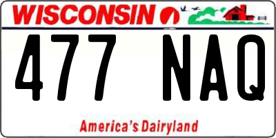 WI license plate 477NAQ