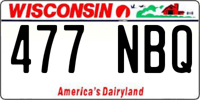 WI license plate 477NBQ