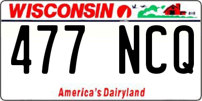 WI license plate 477NCQ