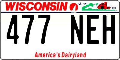 WI license plate 477NEH