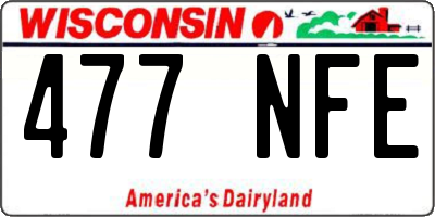 WI license plate 477NFE