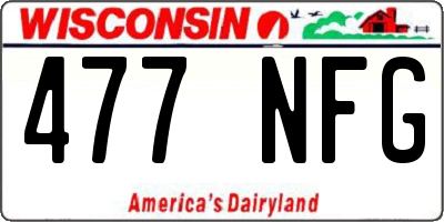 WI license plate 477NFG