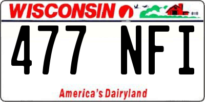 WI license plate 477NFI