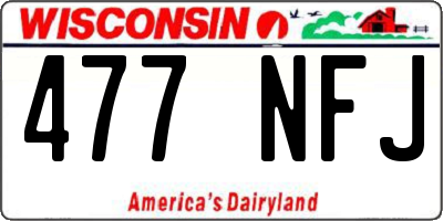 WI license plate 477NFJ