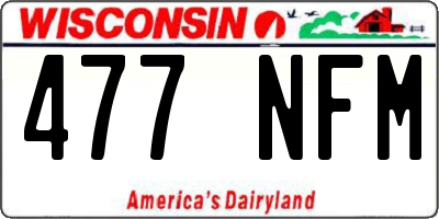 WI license plate 477NFM