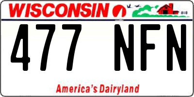 WI license plate 477NFN