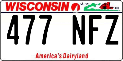 WI license plate 477NFZ