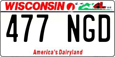 WI license plate 477NGD