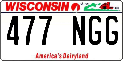 WI license plate 477NGG