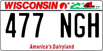 WI license plate 477NGH