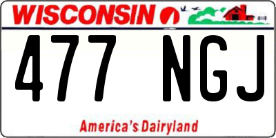 WI license plate 477NGJ